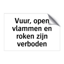 Vuur, open vlammen en roken zijn verboden