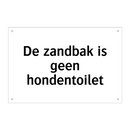 De zandbak is geen hondentoilet