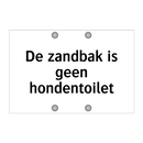 De zandbak is geen hondentoilet