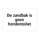 De zandbak is geen hondentoilet