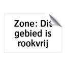 Zone: Dit gebied is rookvrij