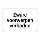 Zware voorwerpen verboden