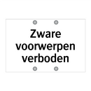 Zware voorwerpen verboden