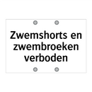 Zwemshorts en zwembroeken verboden