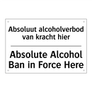 Absoluut alcoholverbod van kracht /.../ - Absolute Alcohol Ban in Force /.../