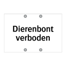 Dierenbont verboden
