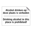 Alcohol drinken op deze plaats /.../ - Drinking alcohol in this place /.../