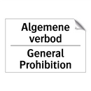 Algemene verbod - General Prohibition