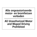 Alle ongeautoriseerde motor- en /.../ - All Unauthorized Motor and Moped /.../