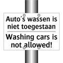 Auto's wassen is niet toegestaan/.../ - Washing cars is not allowed!