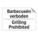 Barbecueën verboden - Grilling Prohibited