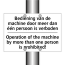 Bediening van de machine door /.../ - Operation of the machine by more /.../