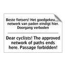 Beste fietsers! Het goedgekeurde /.../ - Dear cyclists! The approved network /.../