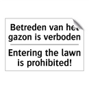Betreden van het gazon is verboden/.../ - Entering the lawn is prohibited!/.../