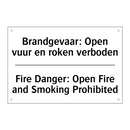 Brandgevaar: Open vuur en roken /.../ - Fire Danger: Open Fire and Smoking /.../