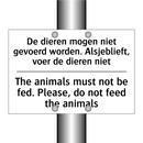 De dieren mogen niet gevoerd worden. /.../ - The animals must not be fed. Please, /.../