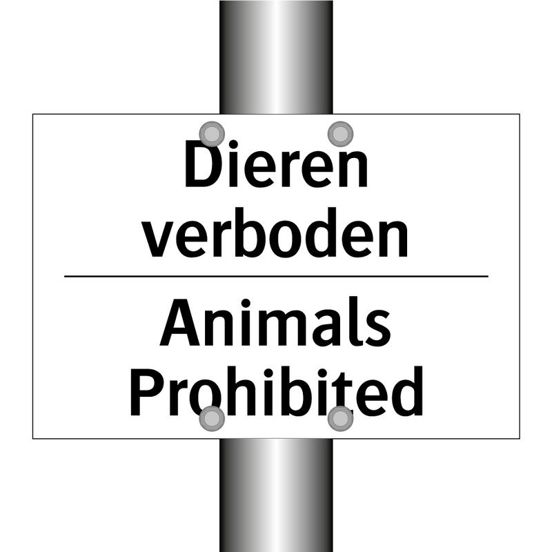 Dieren verboden - Animals Prohibited