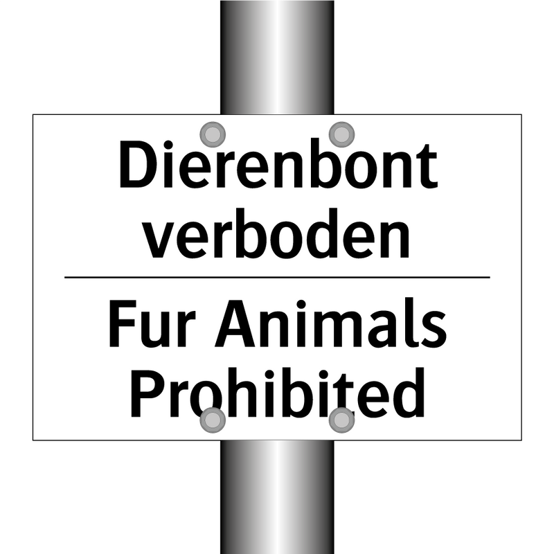 Dierenbont verboden - Fur Animals Prohibited