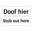 Doof hier - Stub out here