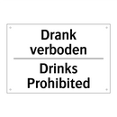 Drank verboden - Drinks Prohibited