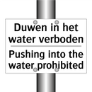 Duwen in het water verboden - Pushing into the water prohibited/.../