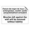 Fietsen die tegen de muur zijn /.../ - Bicycles left against the wall /.../