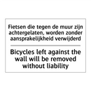 Fietsen die tegen de muur zijn /.../ - Bicycles left against the wall /.../