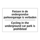Fietsen in de ondergrondse parkeergarage /.../ - Cycling in the underground car /.../