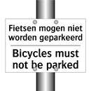 Fietsen mogen niet worden geparkeerd/.../ - Bicycles must not be parked