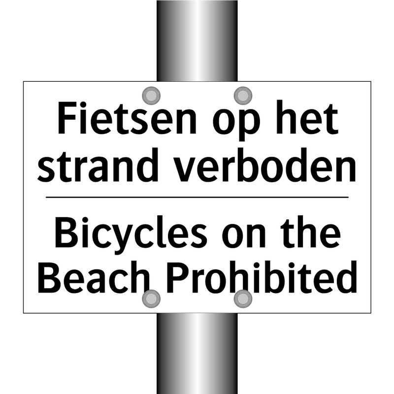 Fietsen op het strand verboden - Bicycles on the Beach Prohibited/.../