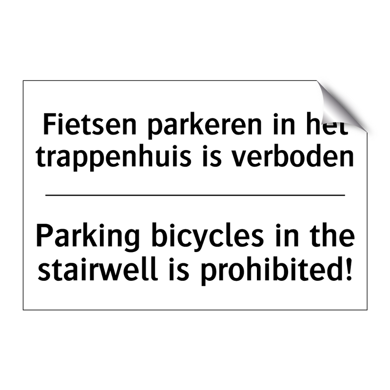 Fietsen parkeren in het trappenhuis /.../ - Parking bicycles in the stairwell /.../