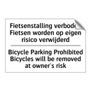Fietsenstalling verboden Fietsen /.../ - Bicycle Parking Prohibited Bicycles /.../