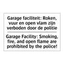 Garage faciliteit: Roken, vuur /.../ - Garage Facility: Smoking, fire, /.../