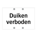 Duiken verboden