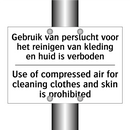 Gebruik van perslucht voor het /.../ - Use of compressed air for cleaning /.../