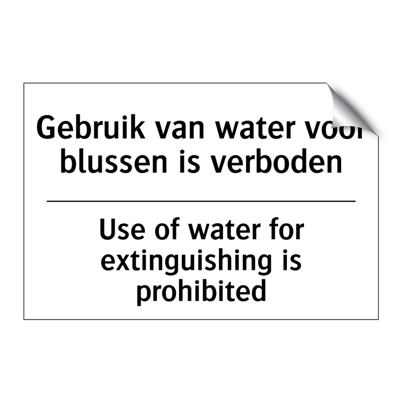 Gebruik van water voor blussen /.../ - Use of water for extinguishing /.../