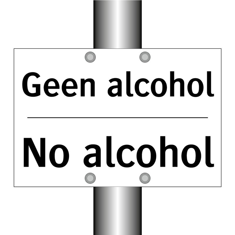 Geen alcohol - No alcohol