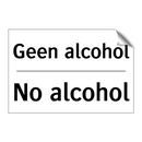 Geen alcohol - No alcohol
