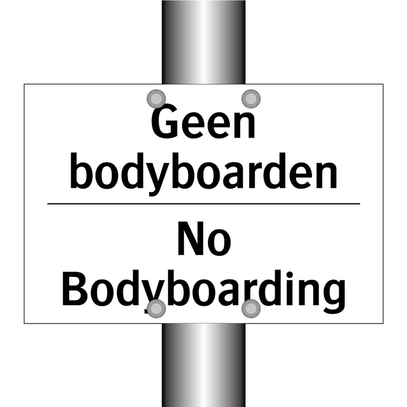 Geen bodyboarden - No Bodyboarding