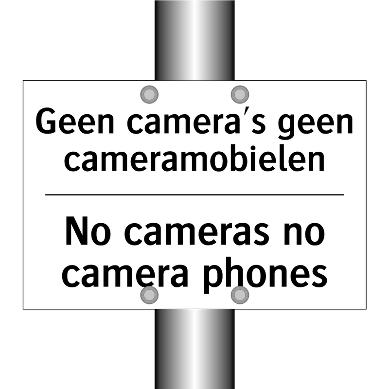 Geen camera's geen cameramobielen/.../ - No cameras no camera phones