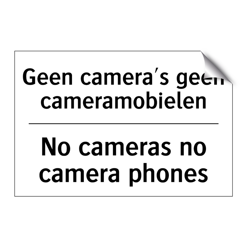 Geen camera's geen cameramobielen/.../ - No cameras no camera phones