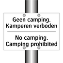 Geen camping. Kamperen verboden/.../ - No camping. Camping prohibited