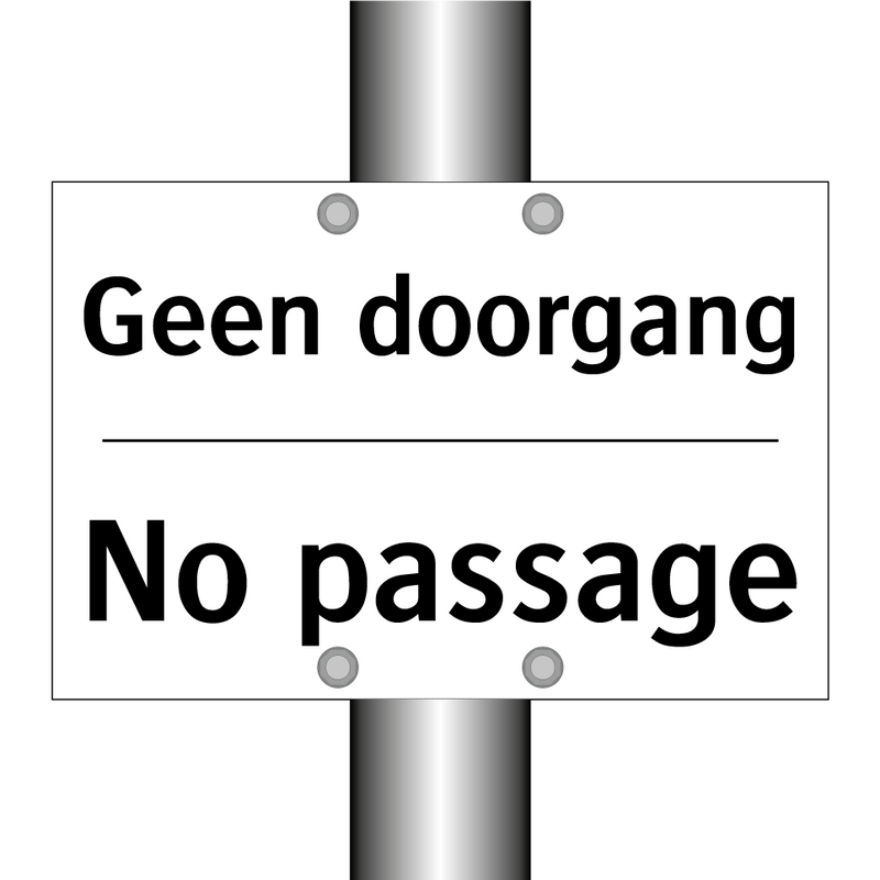 Geen doorgang - No passage