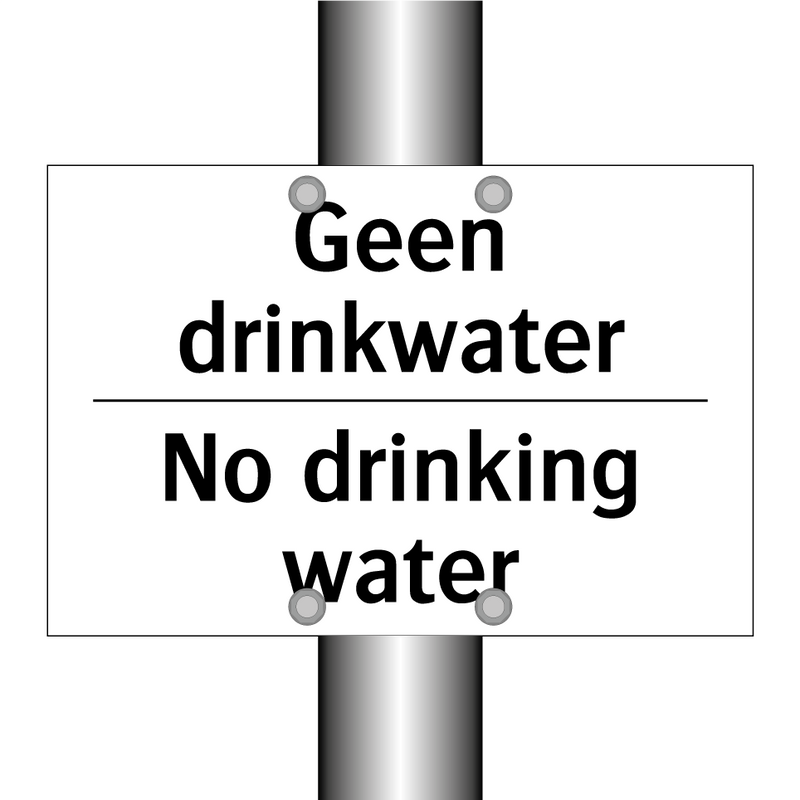 Geen drinkwater - No drinking water