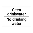 Geen drinkwater - No drinking water