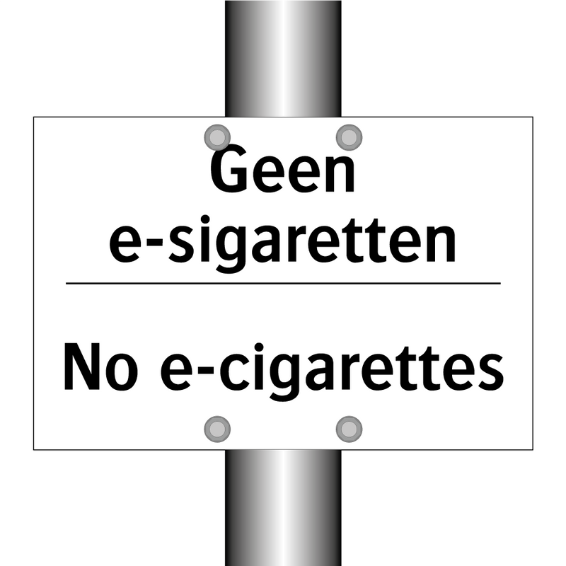 Geen e-sigaretten - No e-cigarettes