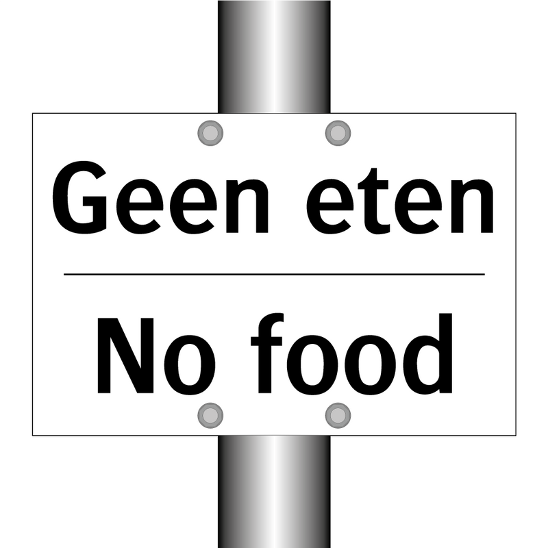Geen eten - No food