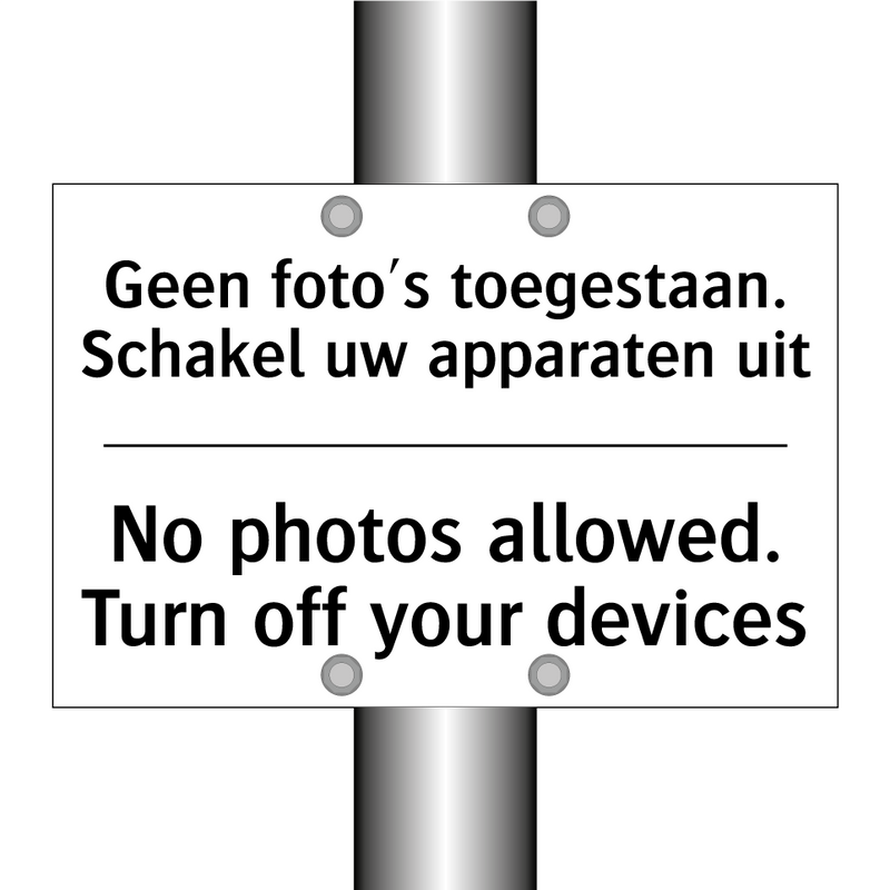 Geen foto's toegestaan. Schakel /.../ - No photos allowed. Turn off your /.../