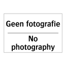 Geen fotografie - No photography