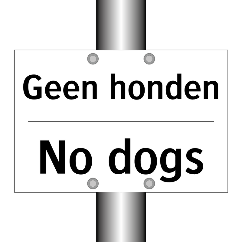 Geen honden - No dogs